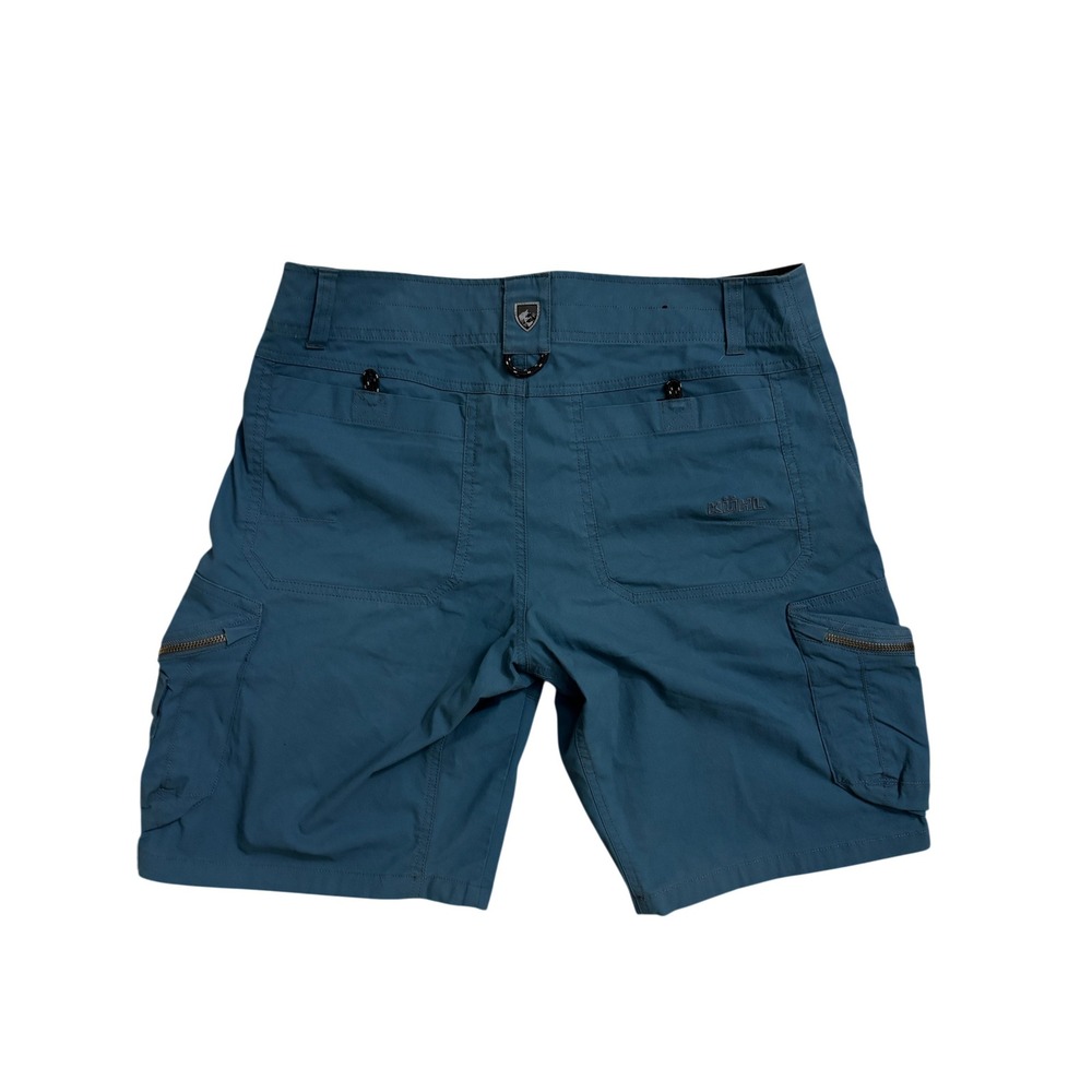 KÜHL Renegade Cargo Hiking Shorts Mens 33 Blue Outdoor Trail Utility Patina Dye - Picture 10 of 12